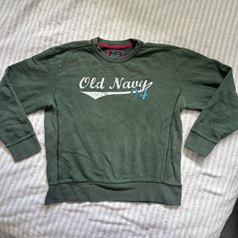 Old-navy Women's Green and Khaki Sweatshirt